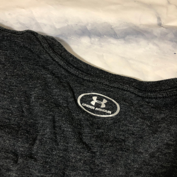 Under Armour Charcoal Grey Logo Tee Shirt - Picture 6 of 6